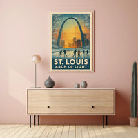 St. Louis Arch Of Light Poster