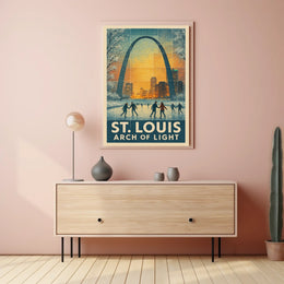 St. Louis Arch Of Light Poster