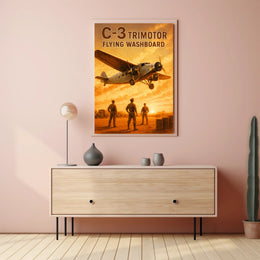 C-3 Trimotor - Flying Washboard Poster PosterGoat