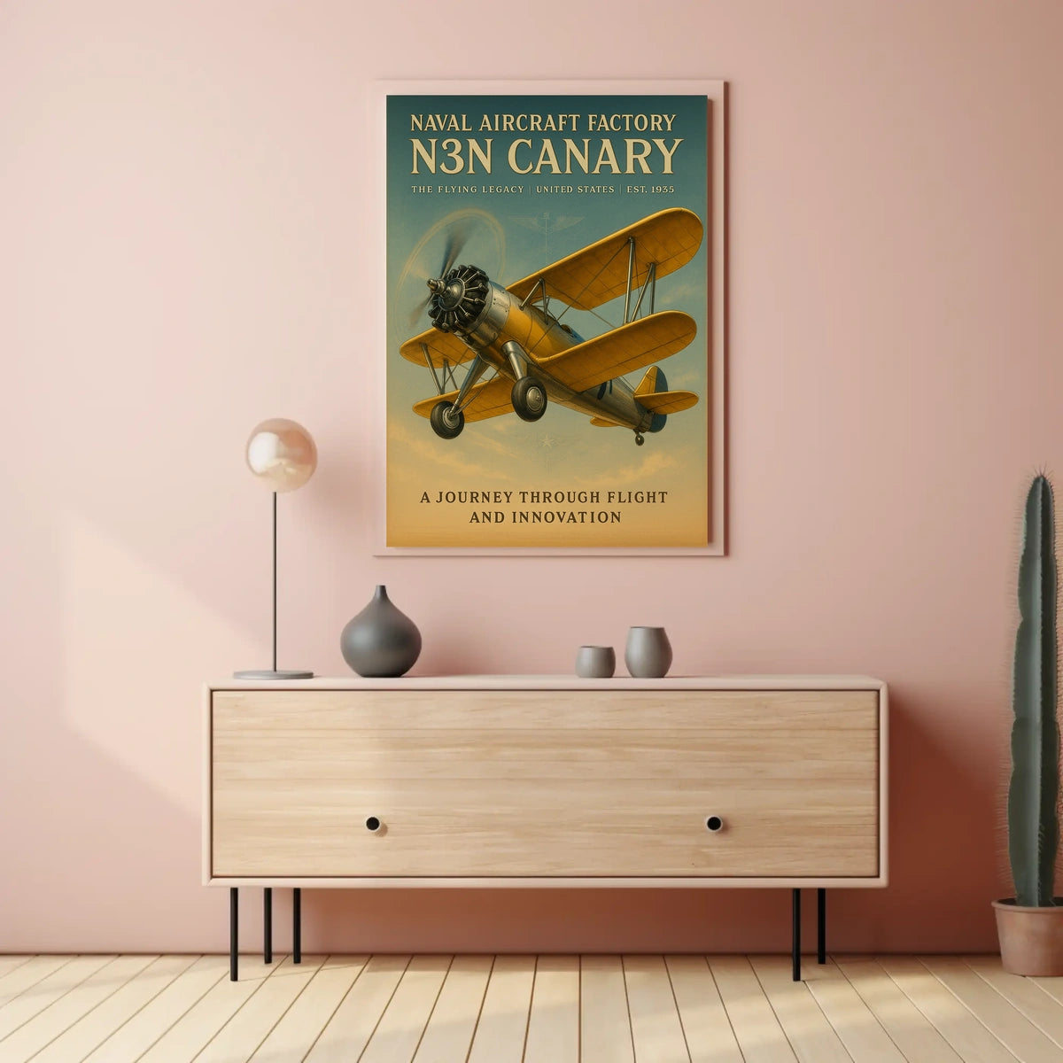 Naval Aircraft Factory N3N Canary Poster