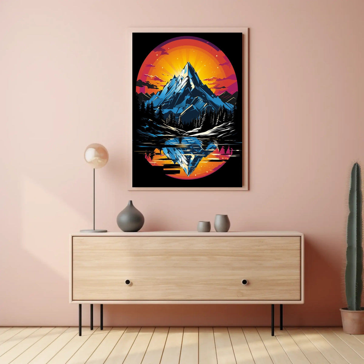 Majestic Mountain Reflection Poster