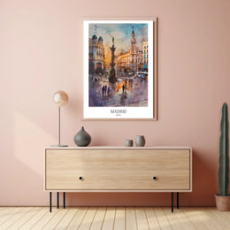 Madrid Cityscape Poster