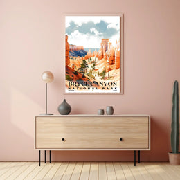 Bryce Canyon Watercolor Wall Art Poster
