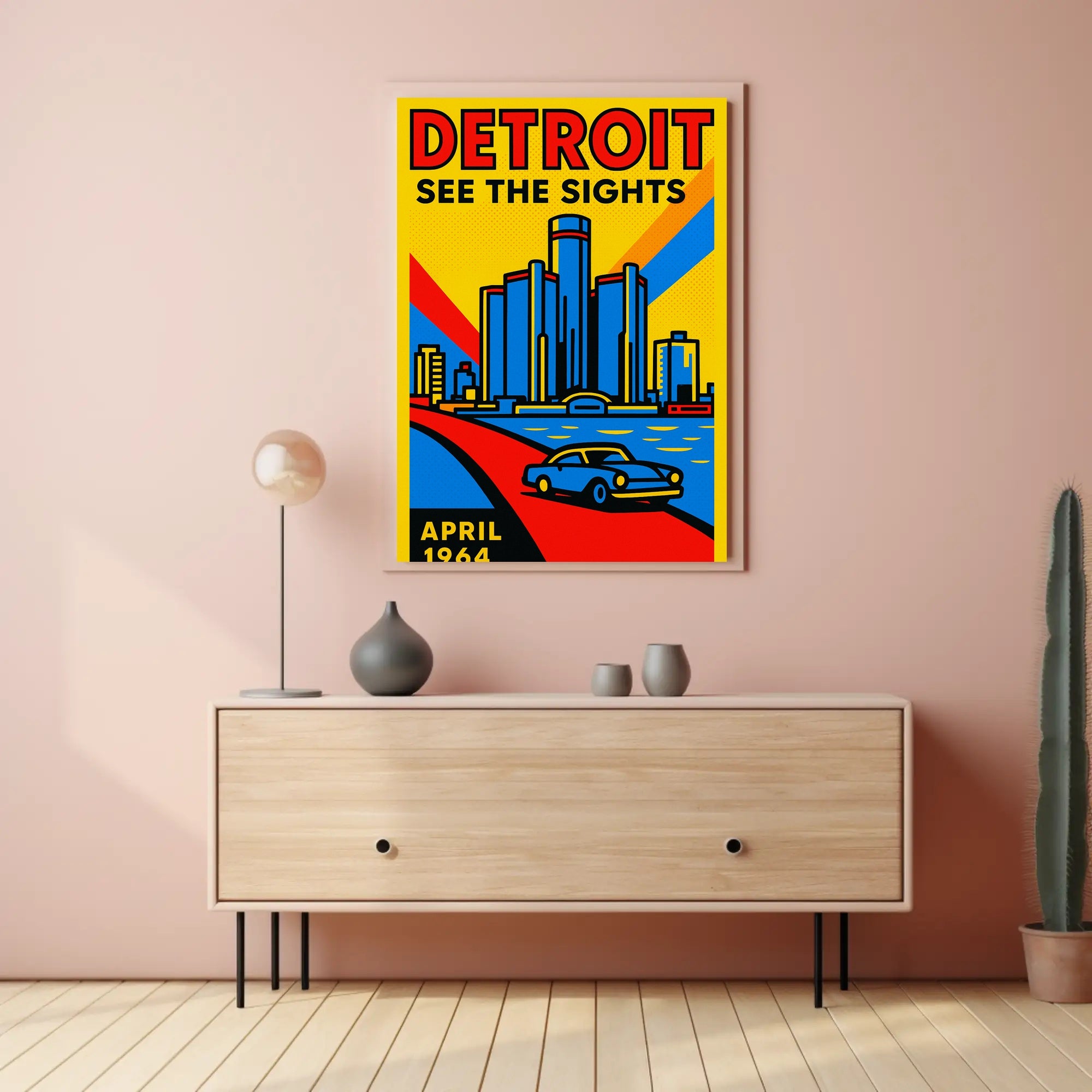 Discover Detroit See the Sights Poster PosterGoat