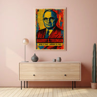 Harry S. Truman 33rd President of the United States Street Art Mashup Poster
