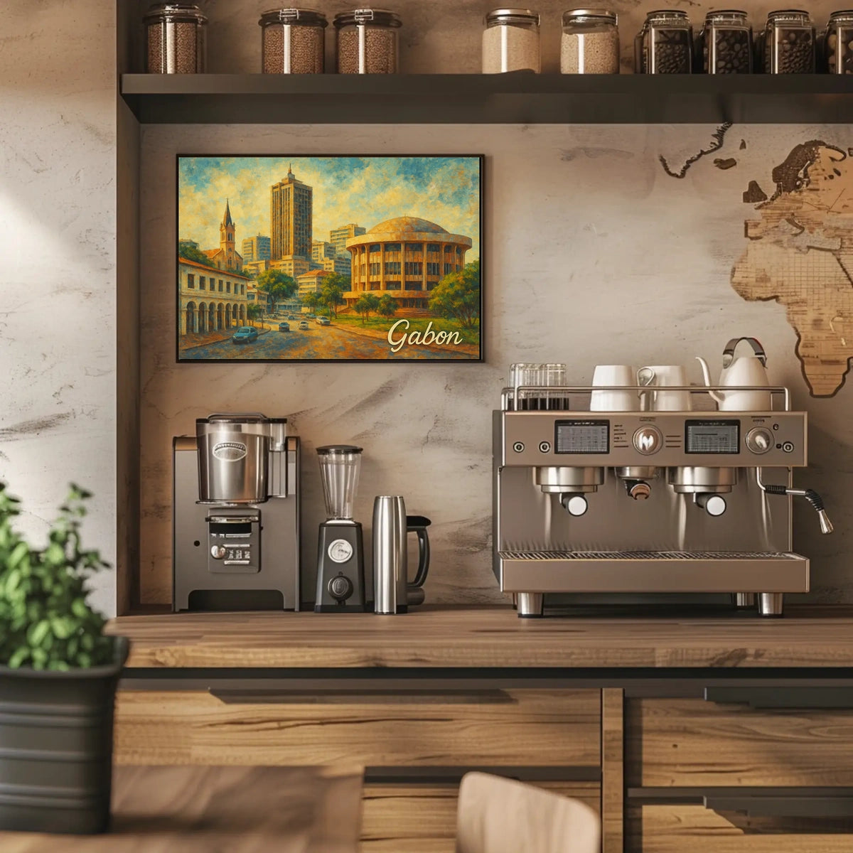 Gabon Cityscape Poster