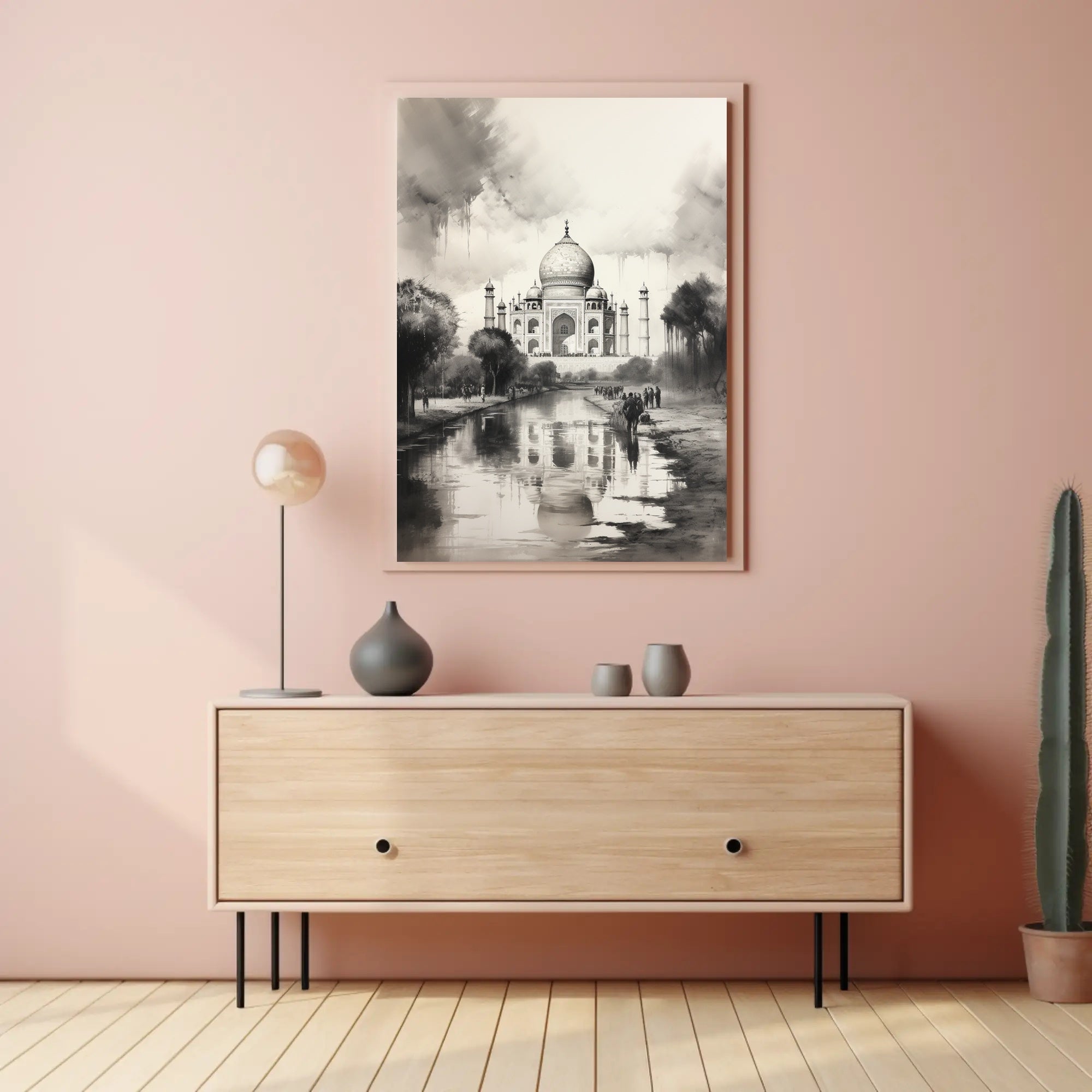 Majestic Reflections Of The Taj Mahal Poster