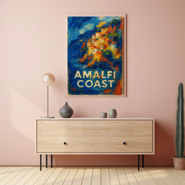 Amalfi Coast Poster Wall Art Coastal Decor 18x24 Scenic