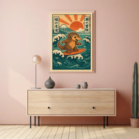 Surfing Pangolin Adventure Poster