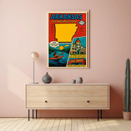 Arkansas Attractions Lakes Hot Springs National Park Poster