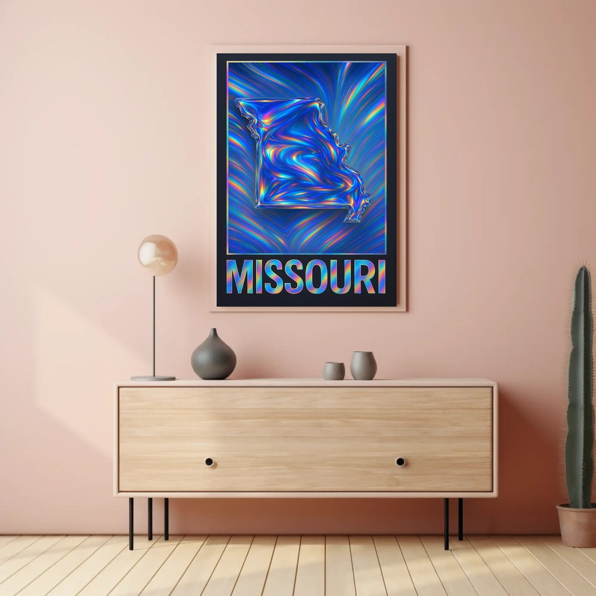 Missouri In Vibrant Waves Poster