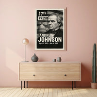 Andrew Johnson 17th President of the United States Digital Montaje Poster