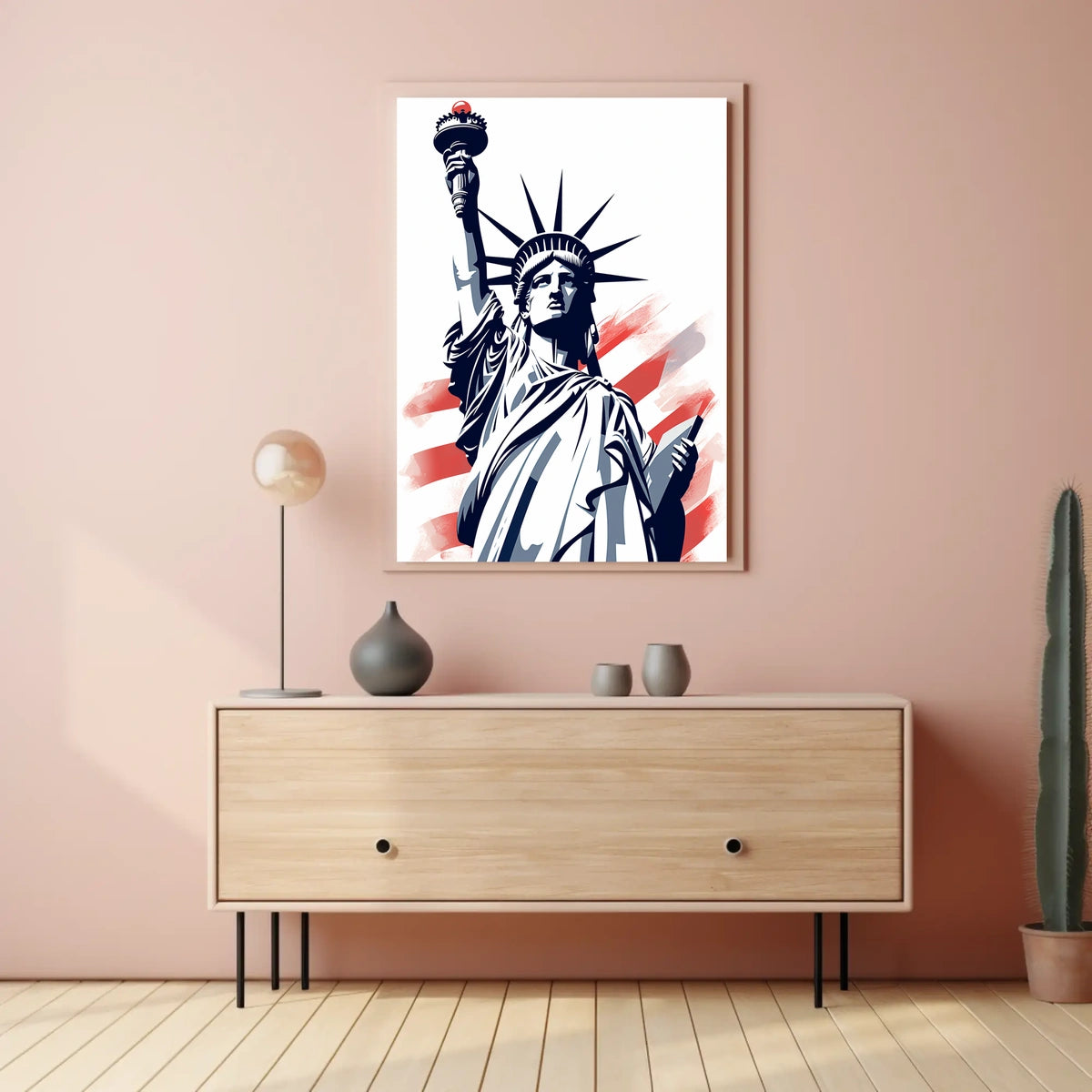 Statue of Liberty Freedom New York Travel Poster