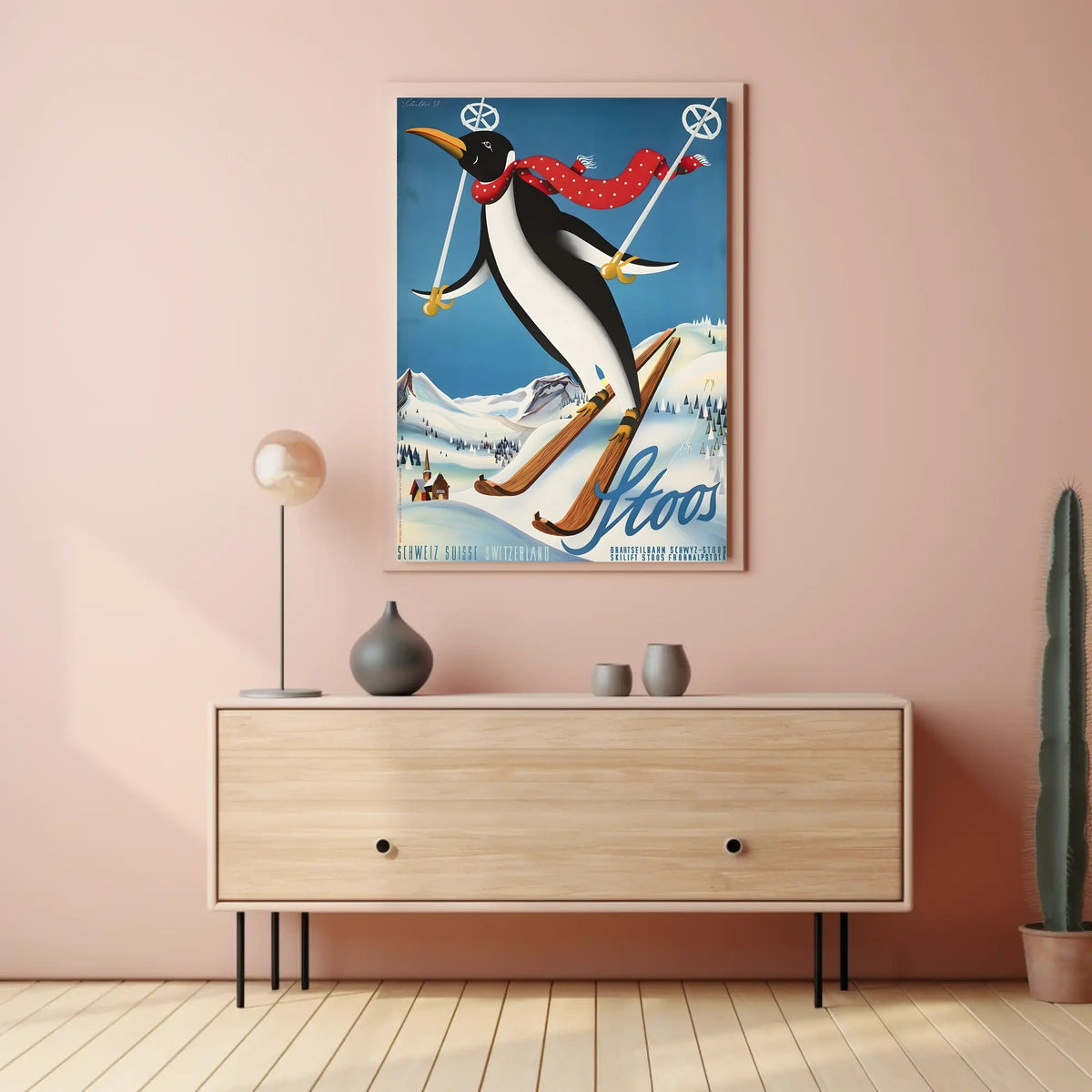 Skiing Penguin Adventure Poster