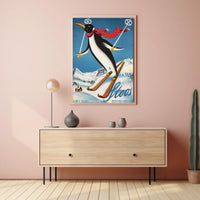 Skiing Penguin Adventure Poster