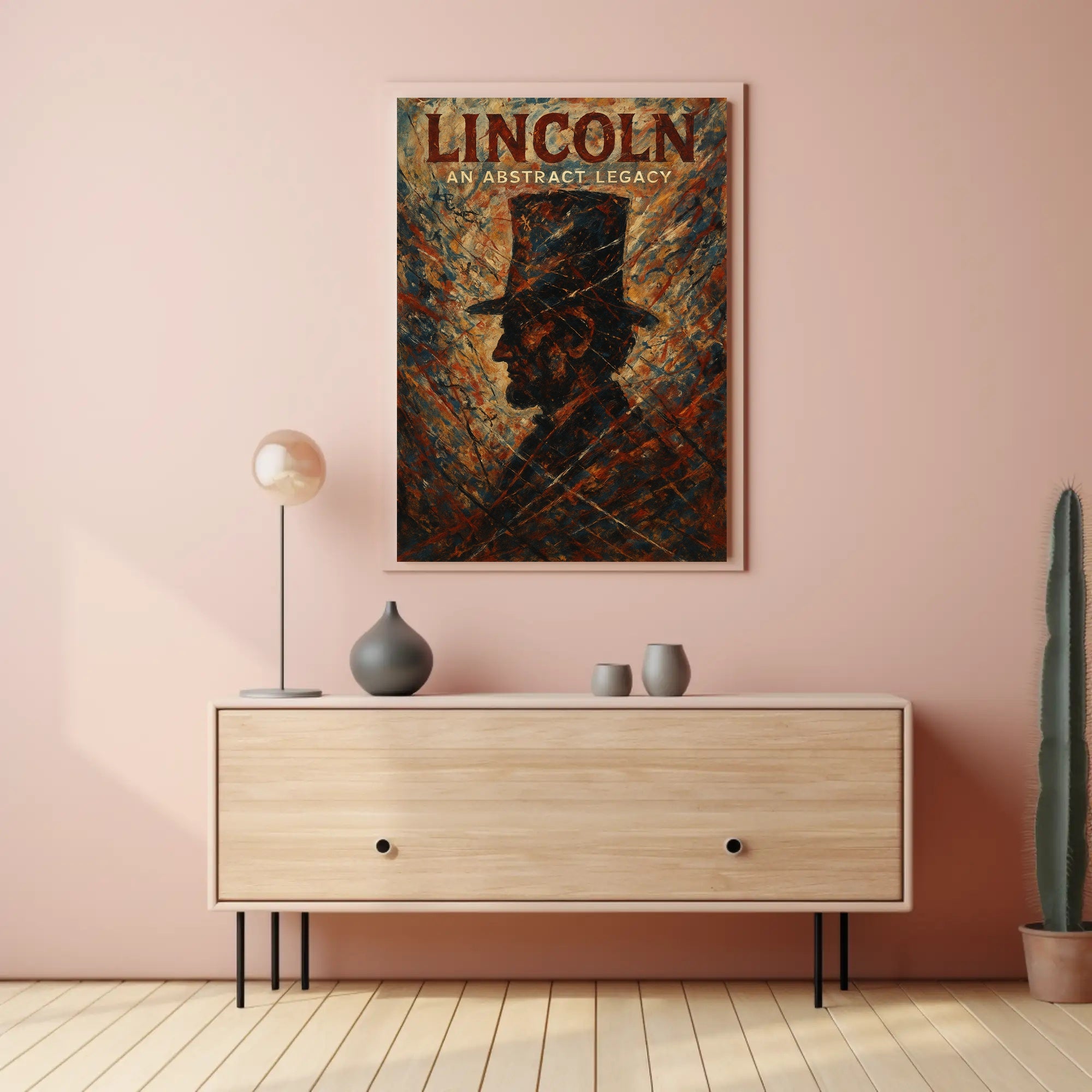 Lincoln An Abstract Legacy Poster PosterGoat