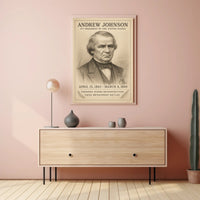 Andrew Johnson 17th President Sketch Poster Art Print for Home Decor PosterGoat
