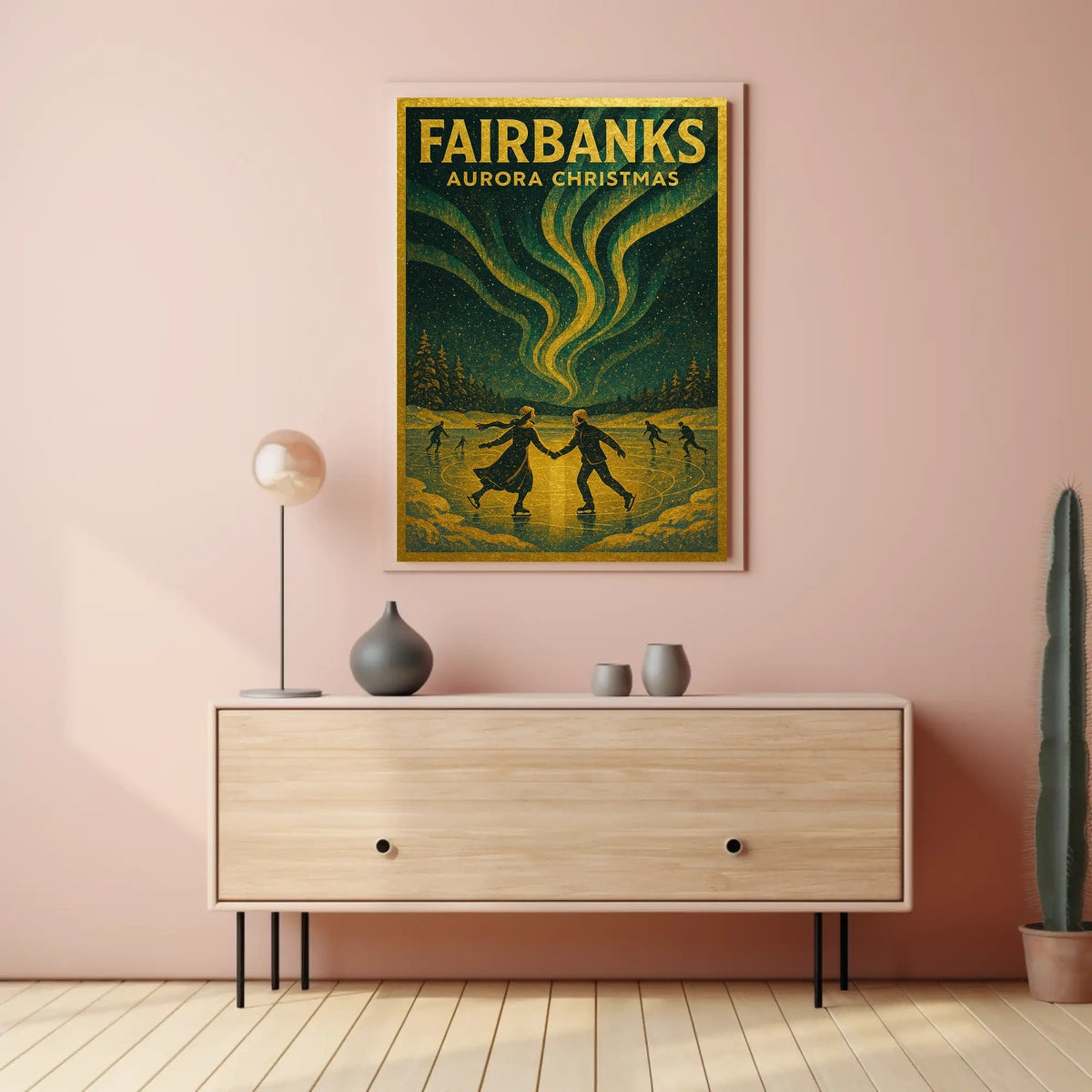 Fairbanks Aurora Scene Poster