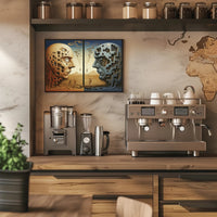 Surrealistic Sculptures in Dreamscape Artistic Poster