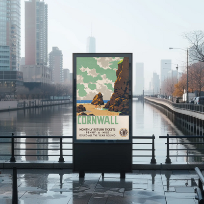 Cornwall - Great Western Railway Vintage Travel Poster