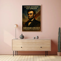 Abraham Lincoln Unity and Division Historical Presidential Poster