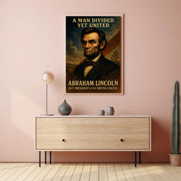 Abraham Lincoln Unity and Division Historical Presidential Poster
