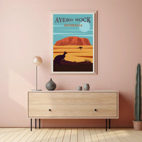 Ayers Rock Uluru Scenic Beauty Travel Poster