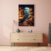Halloween Bakery Scene: Enchanted Fantasy or Mythology Poster