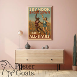 1962 Sky Hook Showdown Retro Sports Poster