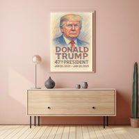 Unyielding Vision Donald Trump in Full Color Poster
