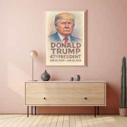 Unyielding Vision Donald Trump in Full Color Poster