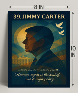 Jimmy Carter Vintage Americana Artistic Wall Poster PosterGoat