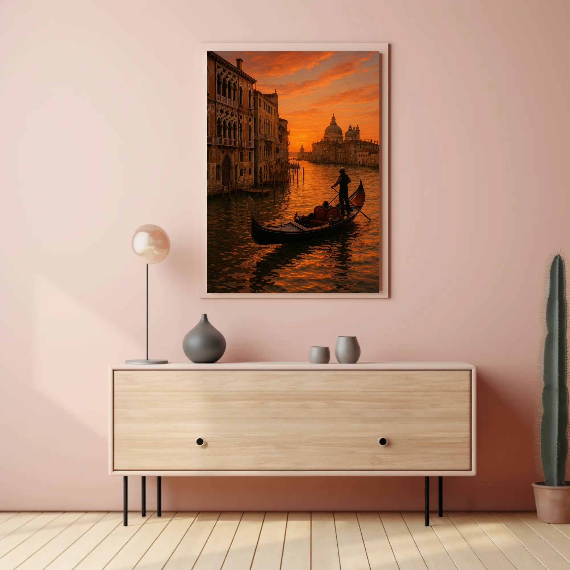 Venice Sunset Gondola: Photorealistic Travel Poster