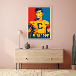 Jim Thorpe Iconic Athlete Poster