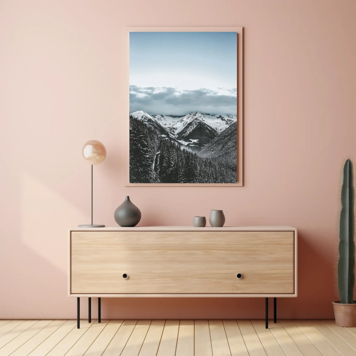 Majestic Snow-Covered Mountains National Park Poster