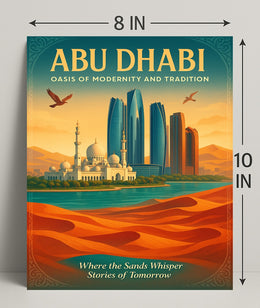 Abu Dhabi Fusion of Tradition and Progress Urban or Cityscape Poster