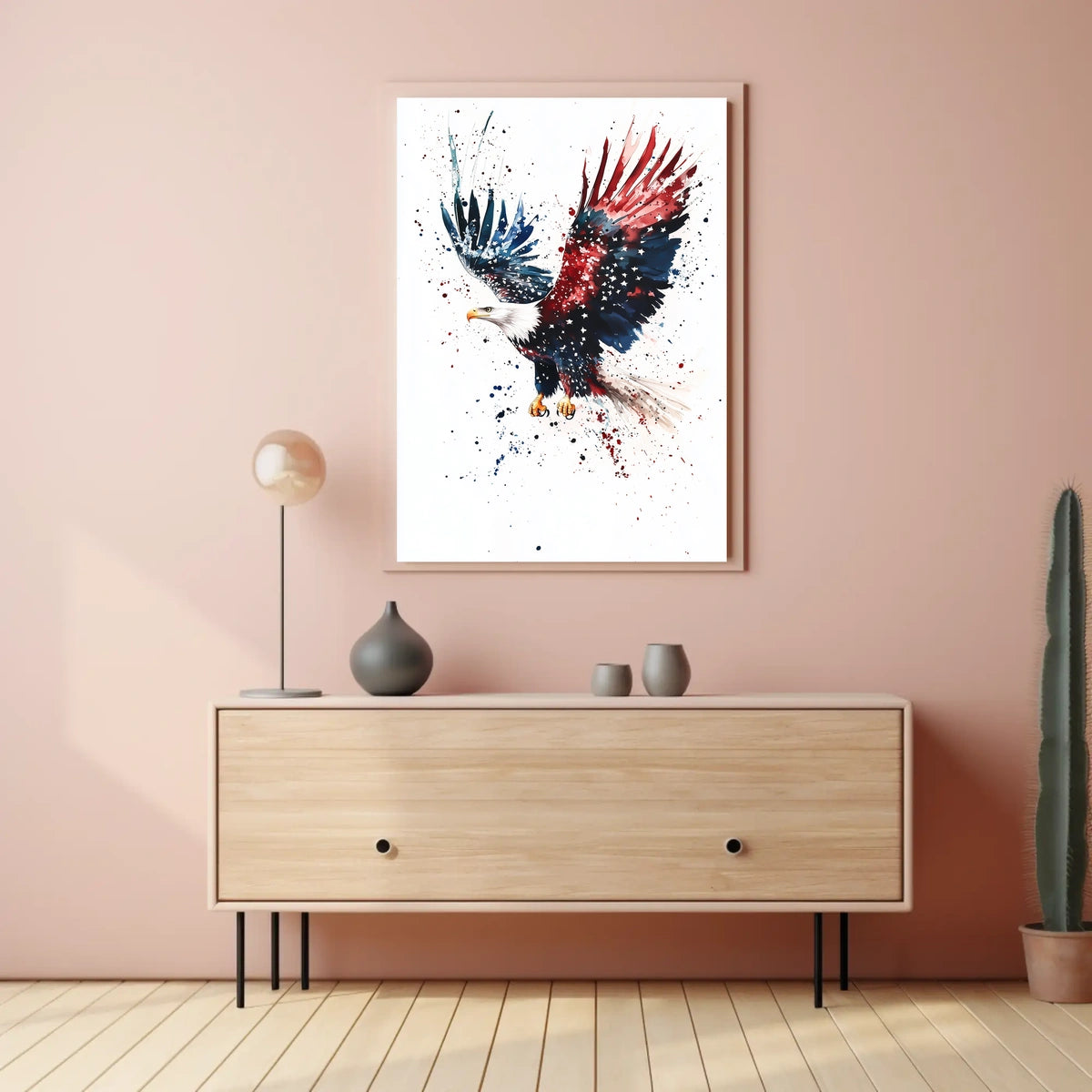 powerful bald eagle flying Poster