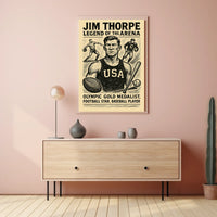 Jim Thorpe Iconic Sports Legend Poster