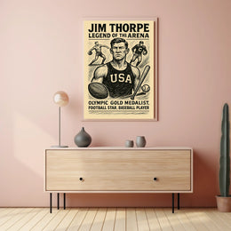 Jim Thorpe Iconic Sports Legend Poster