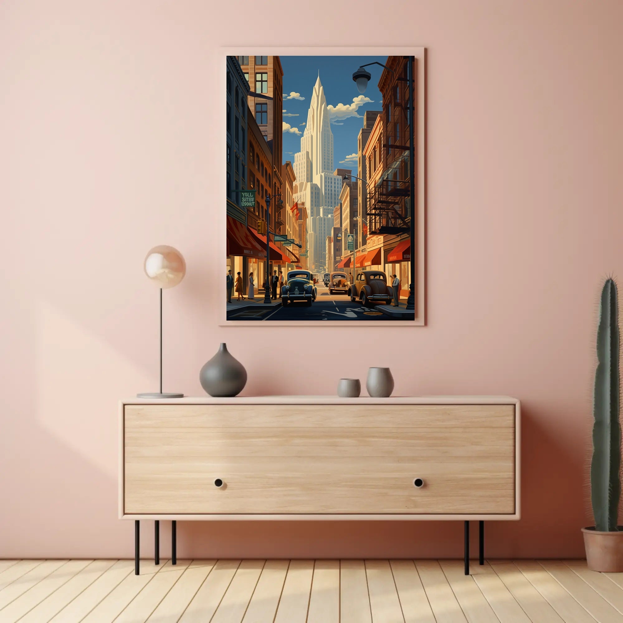 Vintage Cityscape Vintage Poster PosterGoat