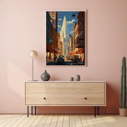 Vintage Cityscape Vintage Poster PosterGoat