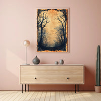 Haunting Gothic Forest Scene Art Print - Artistic Poster