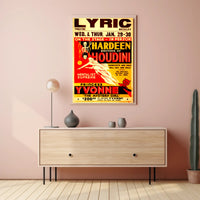 Houdini's Hardeen Vintage Magic Show Poster - Cultural Heritage Poster