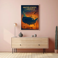 United States of America A Land of Liberty and Dreams Poster PosterGoat