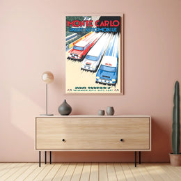 Monte Carlo Rallye Automobile Poster