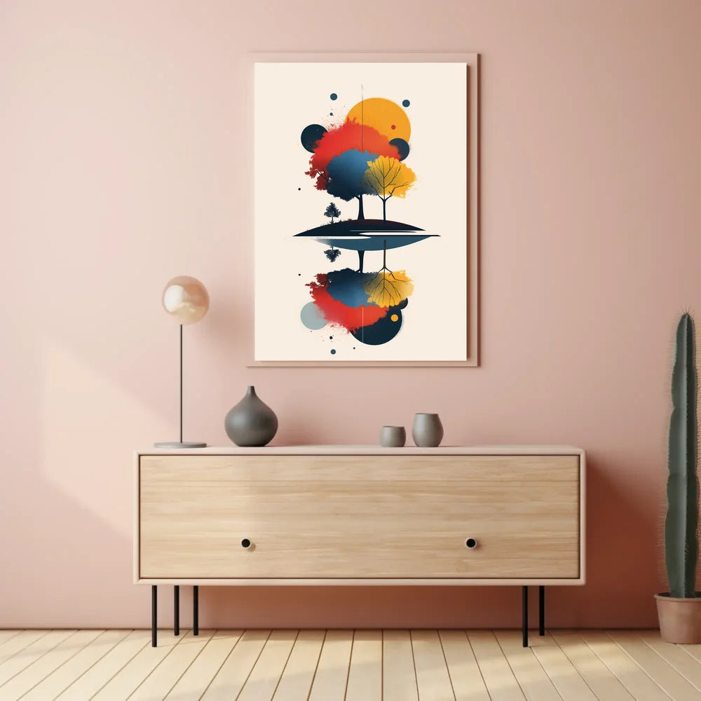 Vibrant Nature-Inspired Abstract Art Poster