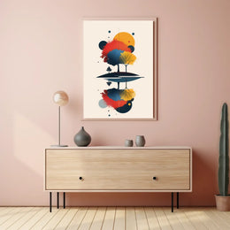 Vibrant Nature-Inspired Abstract Art Poster