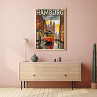 Hamburg Vintage Travel Poster