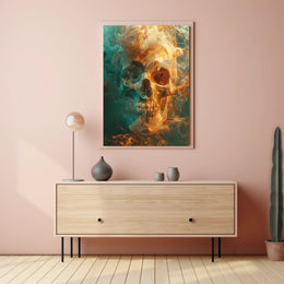 Ethereal Skull in Smoke Poster PosterGoat