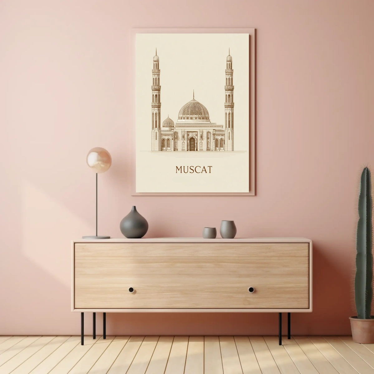 Muscat Architectural Illustration Poster